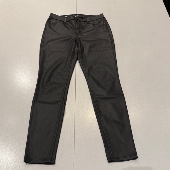 White House Black Market Black Faux Leather Skinny - Picture 8 of 9